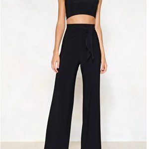 Nastygal black wide leg pants